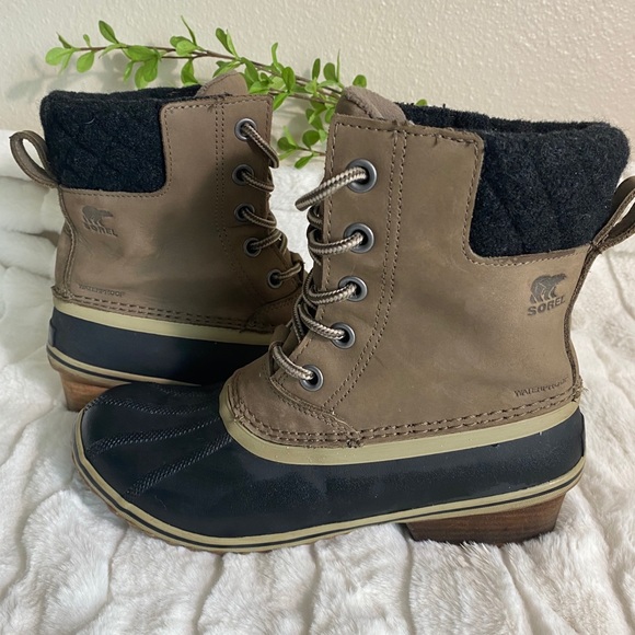 Sorel Slimpack II Lace Winter Brown Boot - Picture 4 of 9